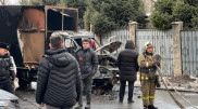 Алматыда тұрғын үй кешені ауласында "ГАЗель" өртенді