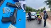 Алматыда курьерден ұрланған тапанша мен оқтар табылды