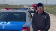 Тасжолда өртенген көліктен ерлі-зайыпты мен үш баласы құтқарылды