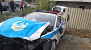 Талдықорғанда патруль көлігі жол апатына ұшырады