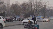 Алматыда мопед пен мотоцикл соқтығысып, бір адам зардап шекті
