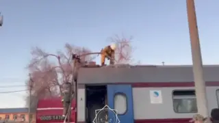 Ақтөбеде вагоннан өрт шыққан