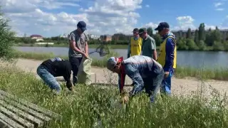 “Таза Қазақстан“: стритфишинг чемпионатының қатысушылары турнирден кейін аумақты тазалады