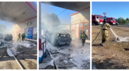 Ақтөбедегі автогаз құю станциясында көлік өртеніп, бір адам зардап шекті