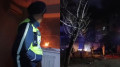 Семейде полицейлер өртеніп жатқан пәтерден адамдарды құтқарды: видео