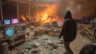 Жетісу облысында ер адам ойын-сауық орталығын қиратып, өрт қойған