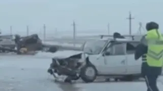 Ақмола облысындағы тасжолда 7 көлік соқтығысты: қаза тапқан адам бар