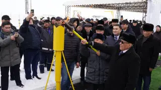 Түркістан: Созақ ауданы алғаш рет табиғи газ желісіне қосылып, тұрғындар “көгілдір отынмен“ қамтылды