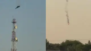 Кувейтте америкалық F-15 жойғыш ұшағының апатқа ұшыраған сәті видеоға түсіп қалды