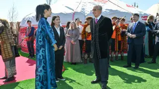 Тоқаев Наурыз мейрамы өтіп жатқан “Керуен сарай“ кешеніне барды