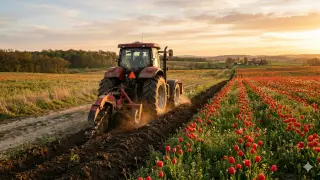 Түркістан облысында Қызыл кітапқа енген қызғалдақтарды трактор таптап тастаған