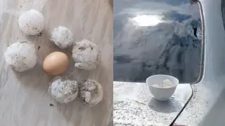 Қазақстанның батысында жұмыртқадай бұршақ үйлер мен көліктерді зақымдады