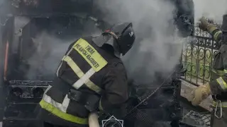 Астанада автобус өртенді