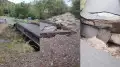 Қаскелең шатқалында көпірді су шайып кетті