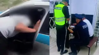 Атырау облысында жүргізушінің полицеймен “батыл“ әңгімесі видеоға түсіп қалған