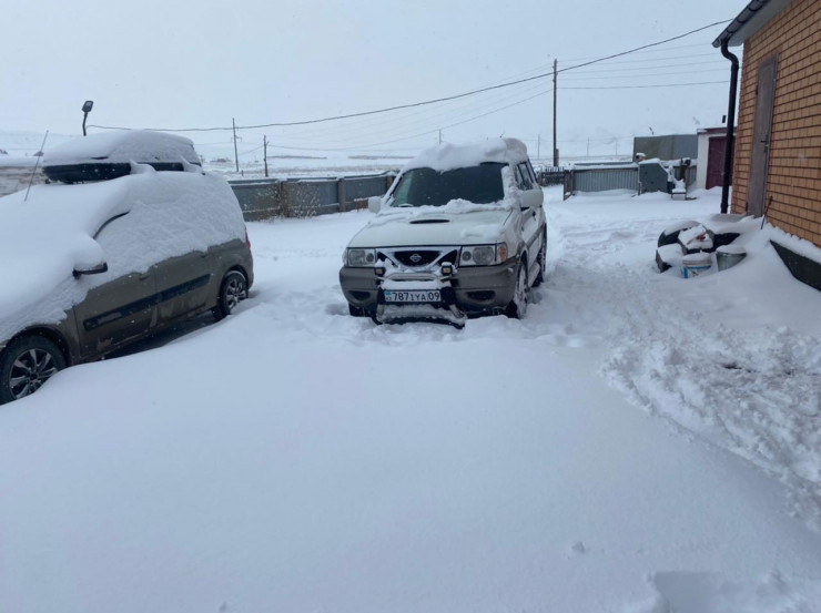 Обильный снег выпал в Карагандинской области
