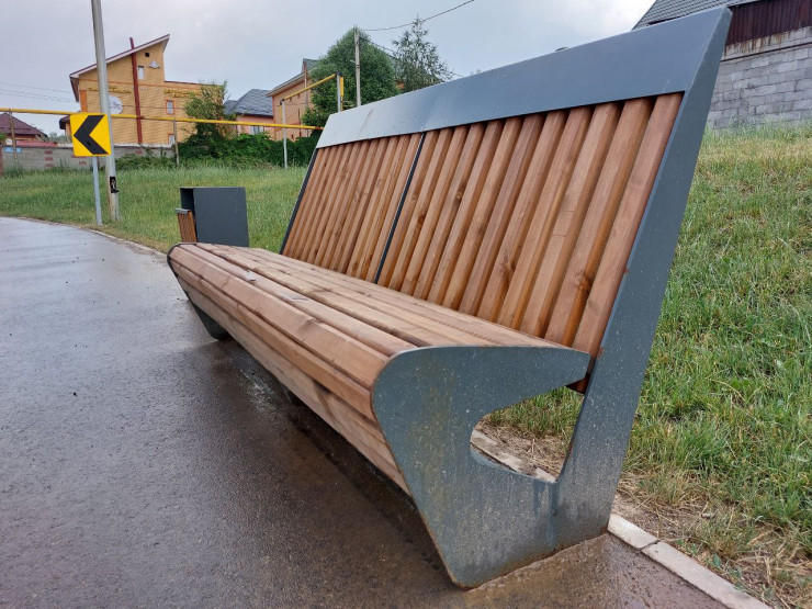 Кованая скамейка для дома в КП Альпийский